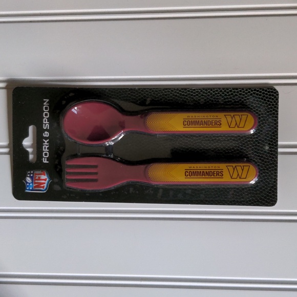 NFL Washington Commanders Fan Fork & Spoon Toddler Kids Set 3+ Years New - Picture 6 of 6